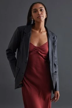 Best Pirce ???? By Anthropologie Faux Leather Blazer BLACK ???? -Beach Riot Shop unnamed file 889