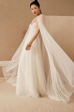 Buy ???? Jenny By Jenny Yoo Tory Cape IVORY ⌛ -Beach Riot Shop unnamed file 918