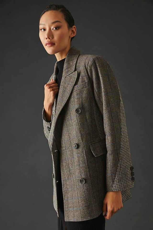 Avec Les Filles Plaid Colorblock Blazer Promo ???? Avec Les Filles Plaid Colorblock Blazer GREY MOTIF ???? -Beach Riot Shop unnamed file 922