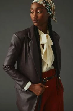 Budget ???? BLANKNYC Faux Leather Blazer CEDAR ????