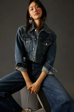 Promo ???? Citizens Of Humanity Cybil Crop Denim Jacket DENIM MEDIUM BLUE ????