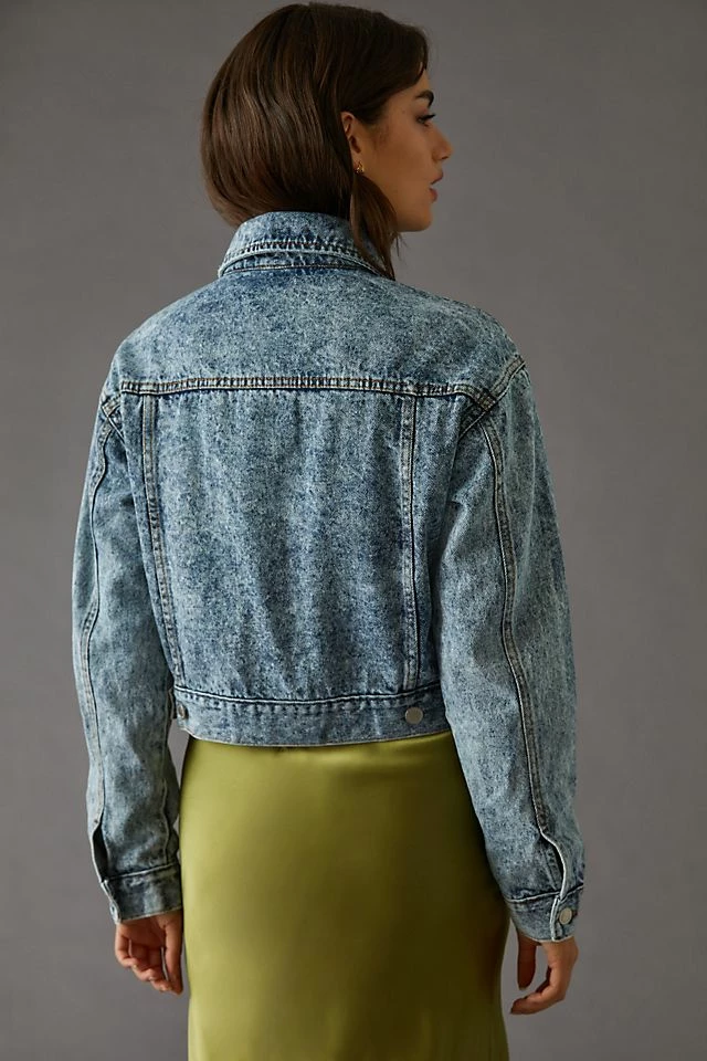 Avec Les Filles Cropped Denim Trucker Jacket Cheap ???? Avec Les Filles Cropped Denim Trucker Jacket DENIM MEDIUM BLUE ❤️ -Beach Riot Shop unnamed file 967